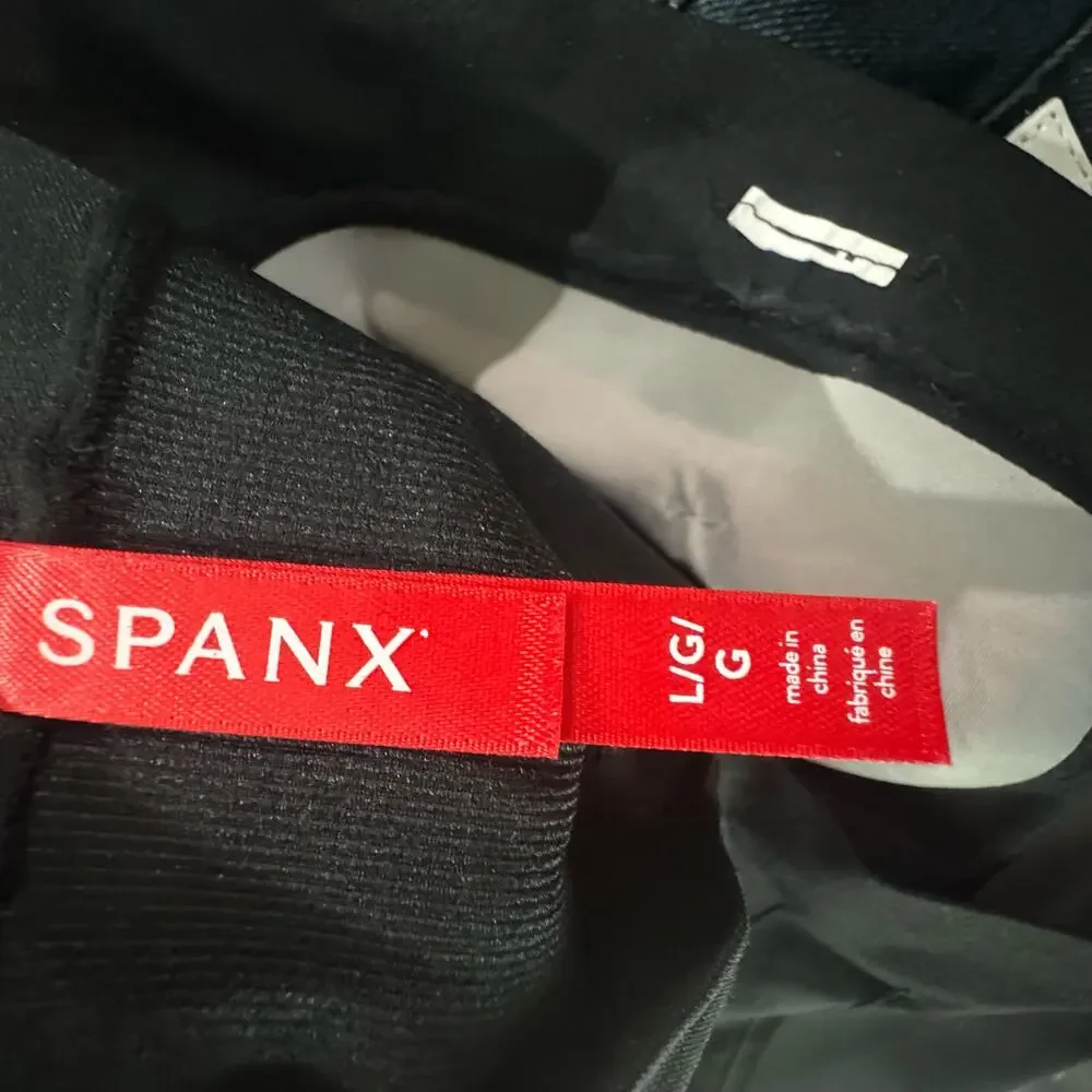 Spanx Seamless Mid Thigh Shaping Shorts High Waist Black Size L NWOT